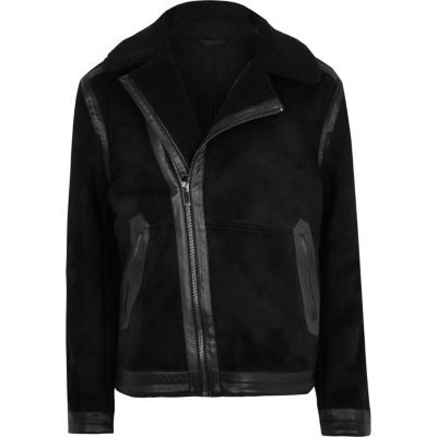 Black borg lined jacket